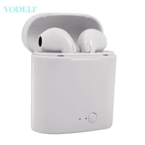 i7s Tws Bluetooth Earphones Mini Wireless Earbuds Sport Handsfree Earphone Cordless Headset with Charging Box for xiaomi Phone