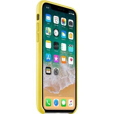 iPhone X Leather Case Spring Yellow