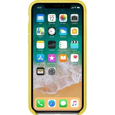 iPhone X Leather Case Spring Yellow