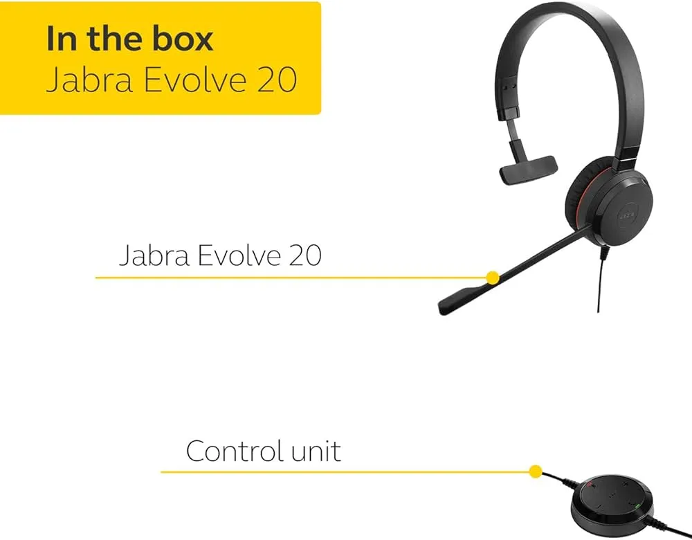 Jabra 4993-823-109 Evolve 20 Mono MS Professional Unified Communicaton Headset