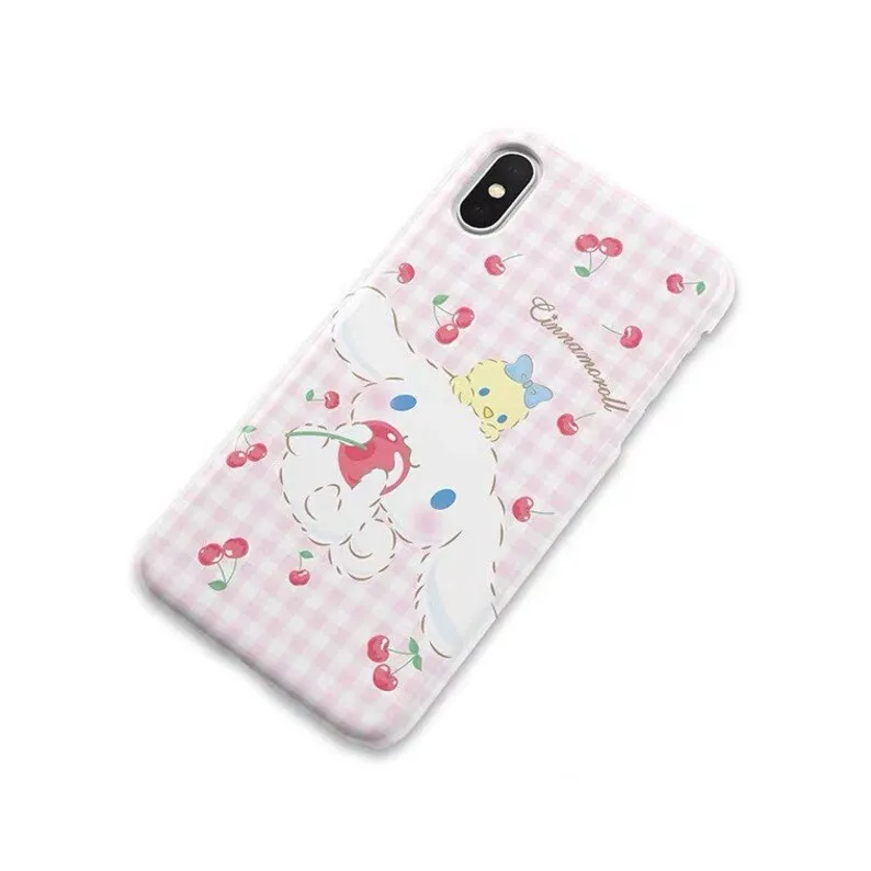 Japanese Cartoon CN with Cherry and Bird iPhone Case PLUS XS XR X 11 12 13 14 15 Pro Promax