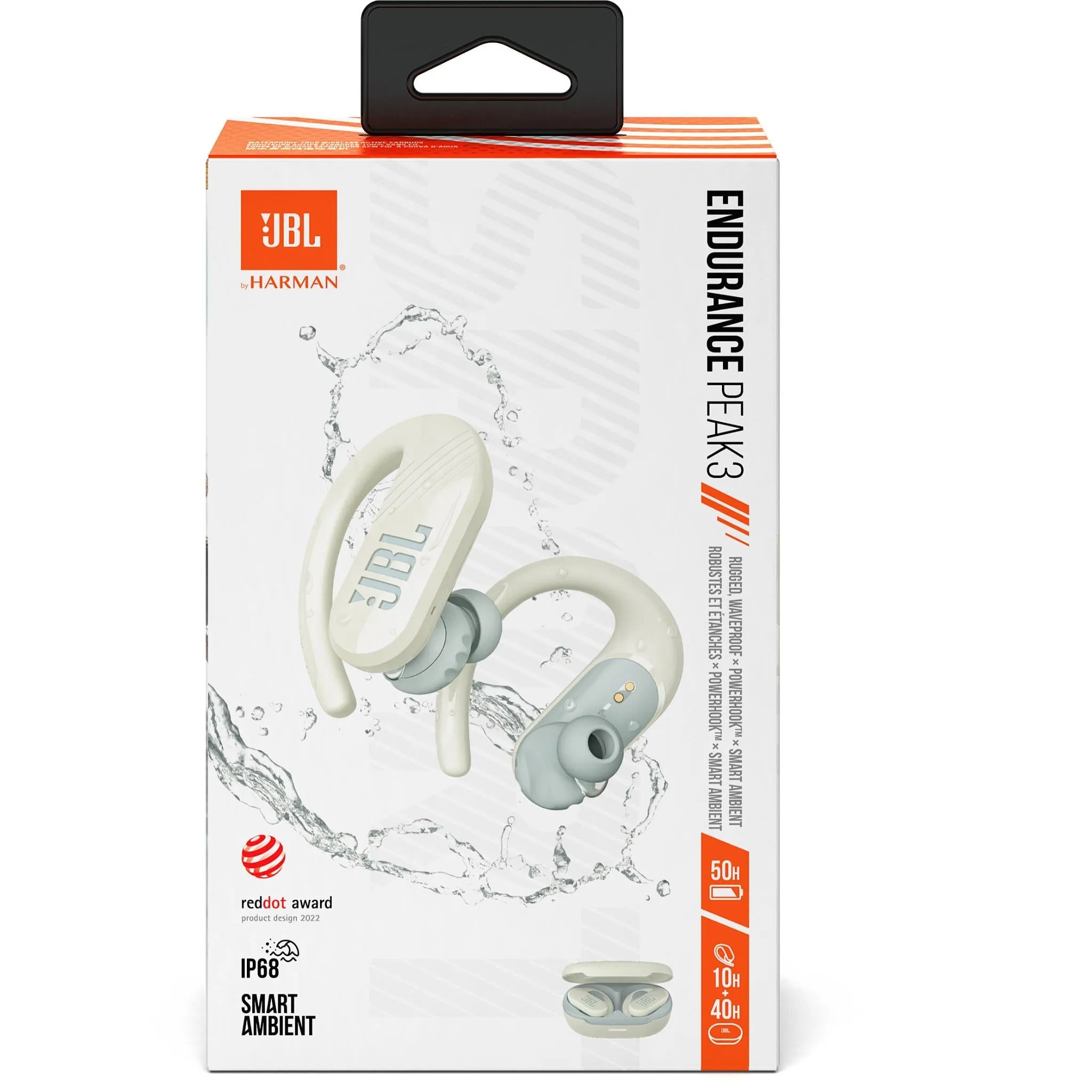 JBL Endurance Peak 3 TWS Sport In-Ear Headphones (White)