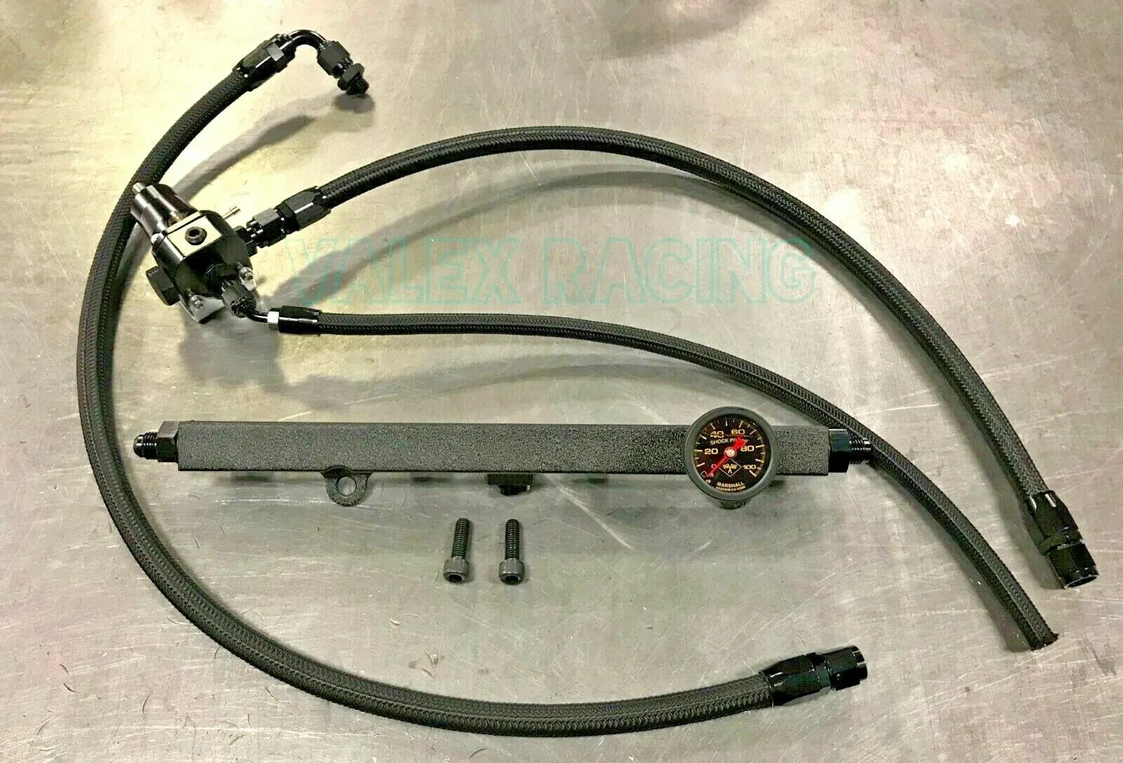 K Series / K Swap 6AN Wrinkle Black Fuel System / Rail for Honda Civic Integra EG EK DC