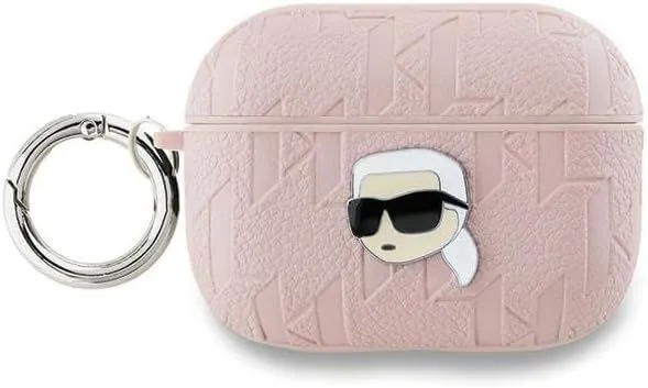 Karl Lagerfeld Monogram Karl Head Case for AirPods Pro 2 Pink - KLAP2PGKIPP