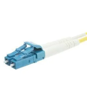 LC OM3 Duplex 2.0mm Fiber Optic Patch Cord, OFNR, Multimode 50/125, Aqua Jacket, Beige Connector, 12 meter (39.3 ft)