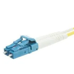 LC OM3 Duplex 2.0mm Fiber Optic Patch Cord, OFNR, Multimode 50/125, Aqua Jacket, Beige Connector, 5 meter (16.5 ft)