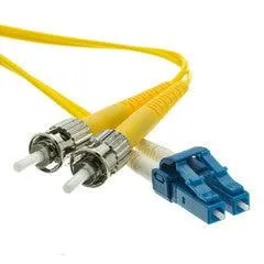 LC/ST Duplex Fiber Optic Patch Cable, OS2 9/125 Singlemode, Yellow Jacket, 30 meter (98.4 foot)