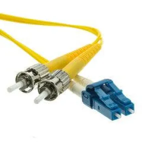 LC/ST Duplex Fiber Optic Patch Cable, OS2 9/125 Singlemode, Yellow Jacket, 30 meter (98.4 foot)