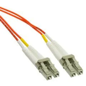 LC/UPC OM4 Duplex 2.0mm Fiber Optic Patch Cord, OFNR, Multimode 50/125 10Gbit, Violet Jacket, 2 meter (6.6 foot)