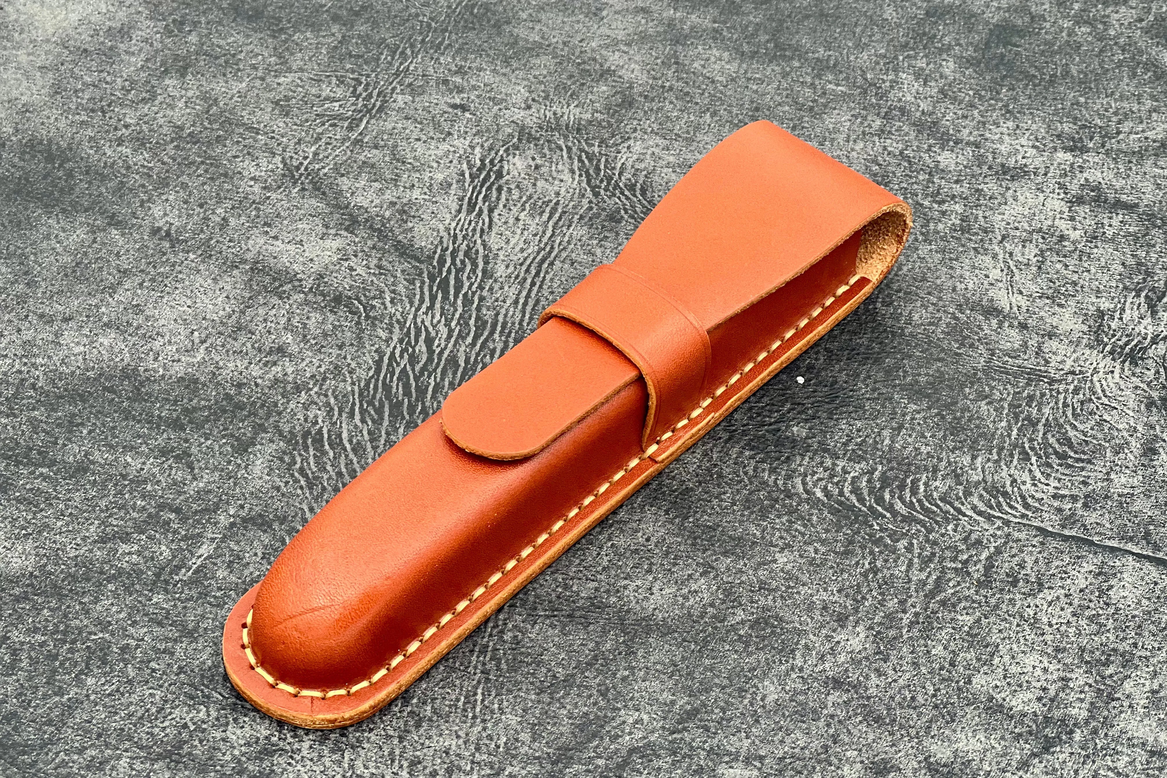 Leather Flap Pen Case  - For Oversized Pens & Namiki  Emperor