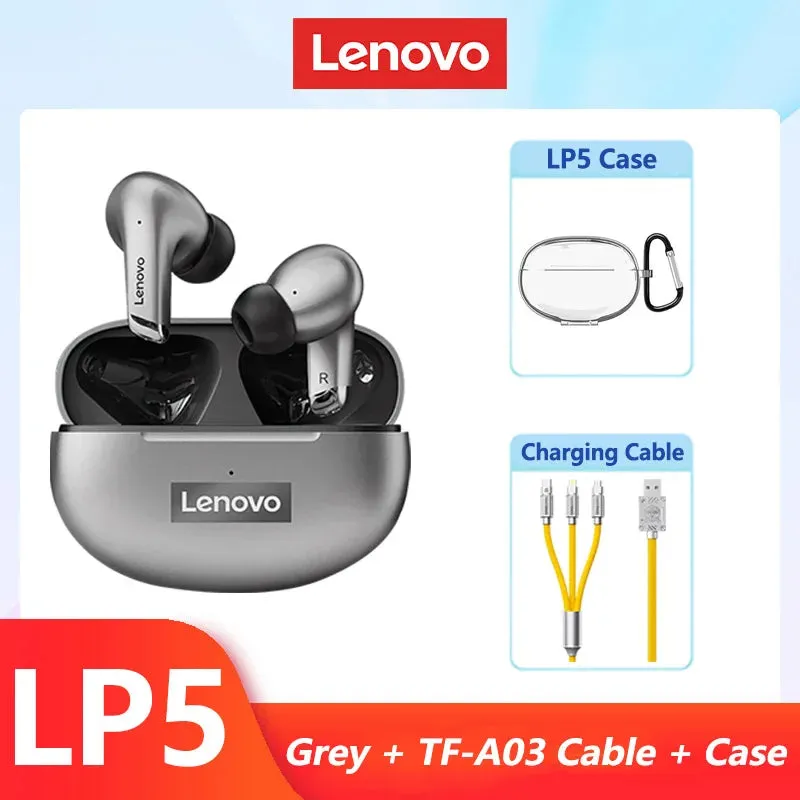 Lenovo LP5 Wireless Bluetooth Earbuds Hi-Fi Music Earphone With Mic Headphones Sports Water resistant