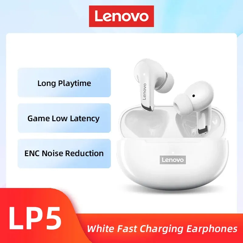 Lenovo LP5 Wireless Bluetooth Earbuds Hi-Fi Music Earphone With Mic Headphones Sports Water resistant