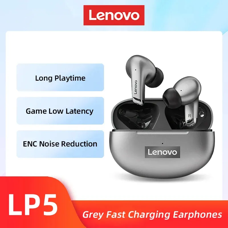 Lenovo LP5 Wireless Bluetooth Earbuds Hi-Fi Music Earphone With Mic Headphones Sports Water resistant