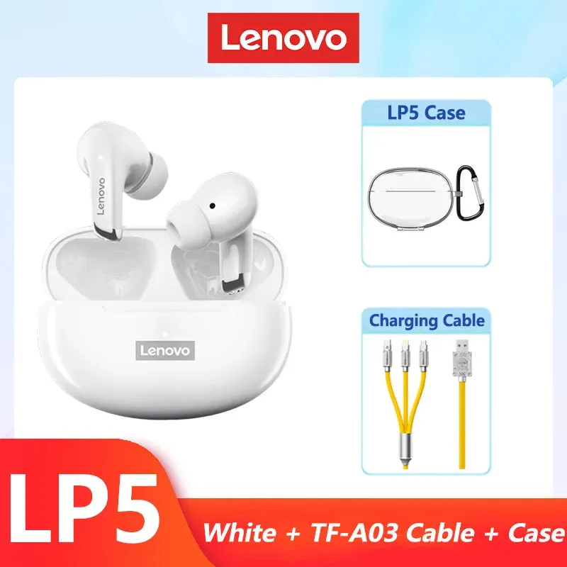 Lenovo LP5 Wireless Bluetooth Earbuds Hi-Fi Music Earphone With Mic Headphones Sports Water resistant