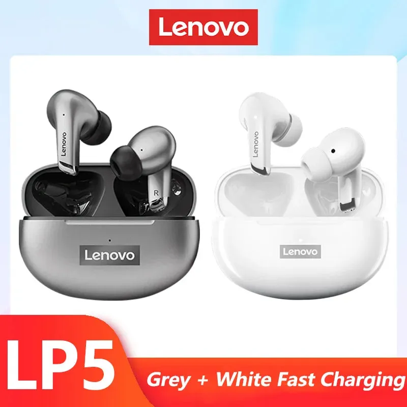 Lenovo LP5 Wireless Bluetooth Earbuds Hi-Fi Music Earphone With Mic Headphones Sports Water resistant