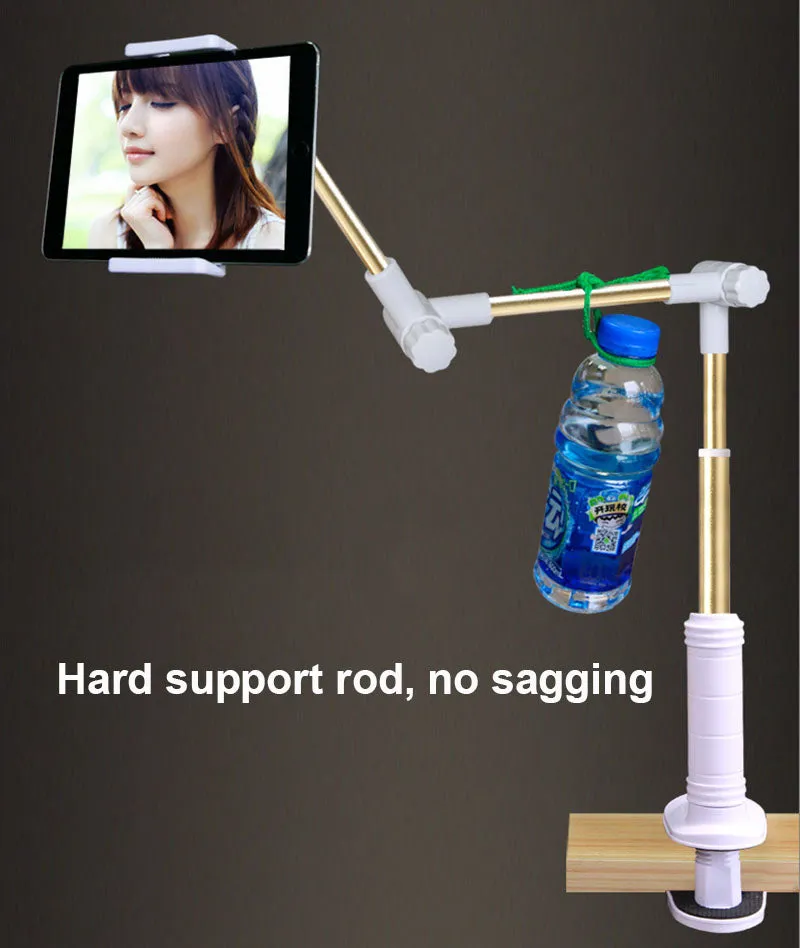 Long Arm Device Holder Stand w/ 360 Rotation For IPhones, IPads & more!