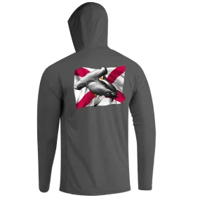 Long Sleeve Hoody Shirts UPF 50  (Florida Hammerhead Shark)