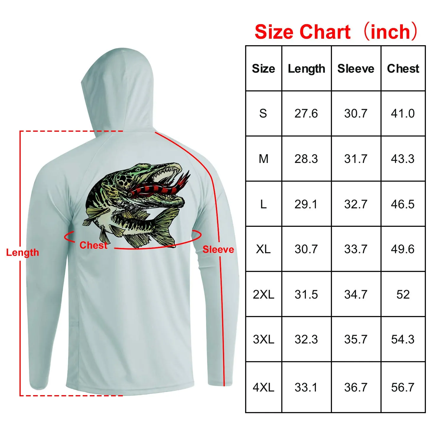 Long Sleeve Hoody Shirts UPF 50  (Musky)