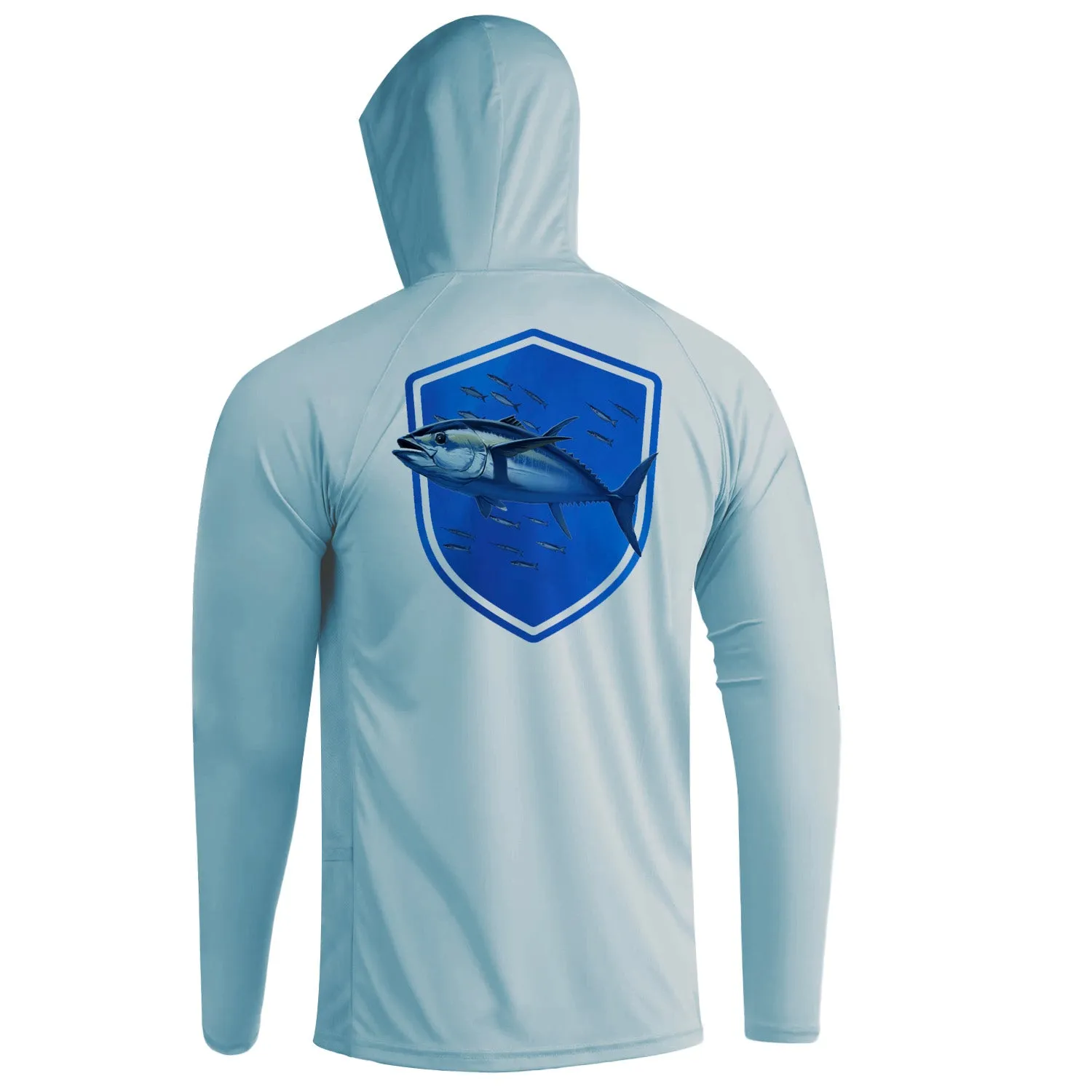 Long Sleeve Hoody Shirts UPF 50  (Tuna Pursuit)