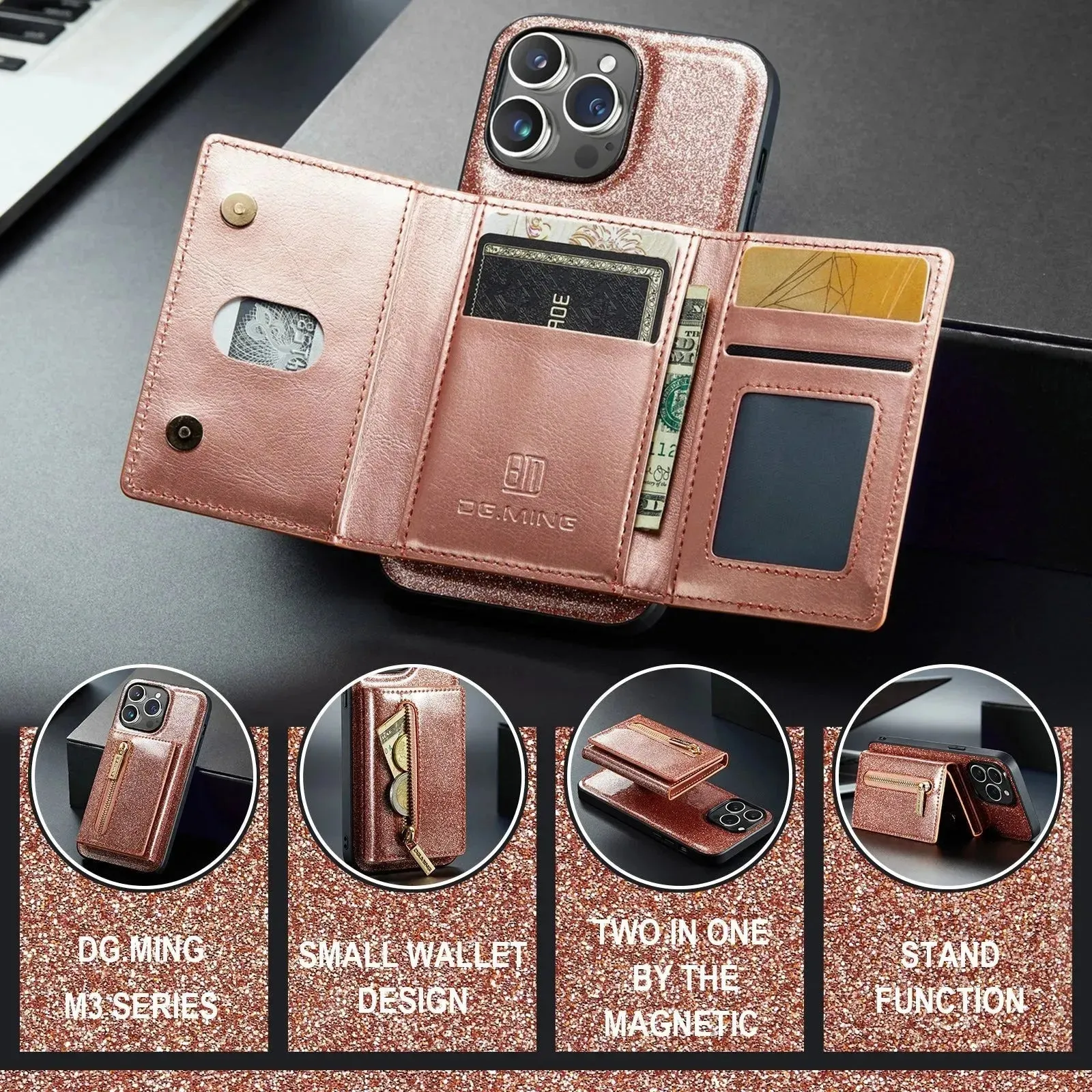 Magnetic Card Holder Protective Case Phone Case Leather Case