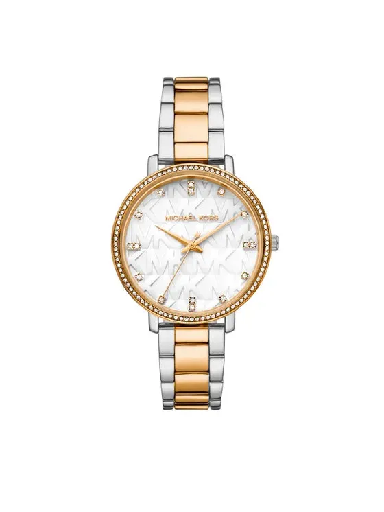 Michael Kors Women’s Quartz Two-tone Stainless Steel White Dial 38mm Watch MK4595