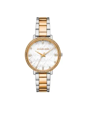 Michael Kors Women’s Quartz Two-tone Stainless Steel White Dial 38mm Watch MK4595