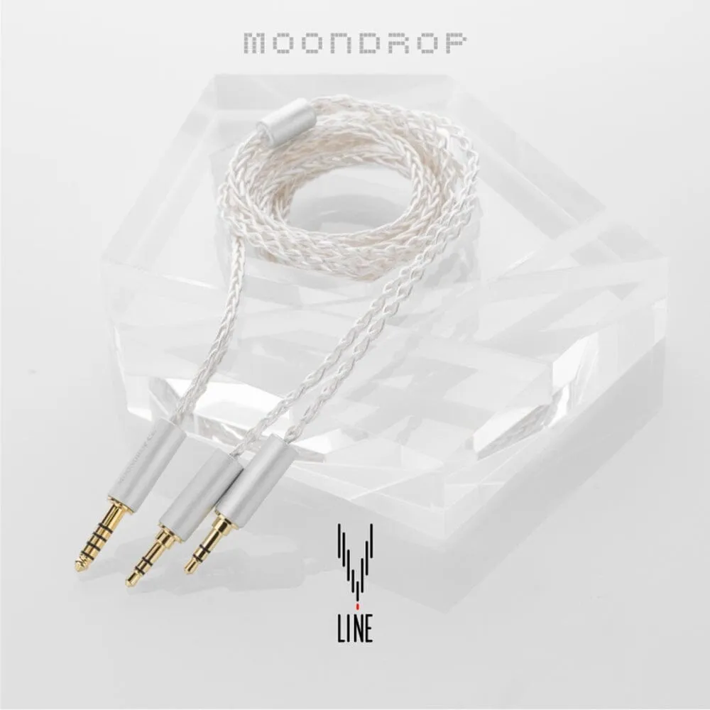 Moondrop Line V 6N Single Crystal Copper Silver-Plated Headphone Cable