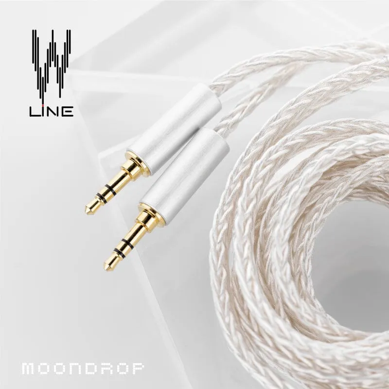 Moondrop Line V 6N Single Crystal Copper Silver-Plated Headphone Cable