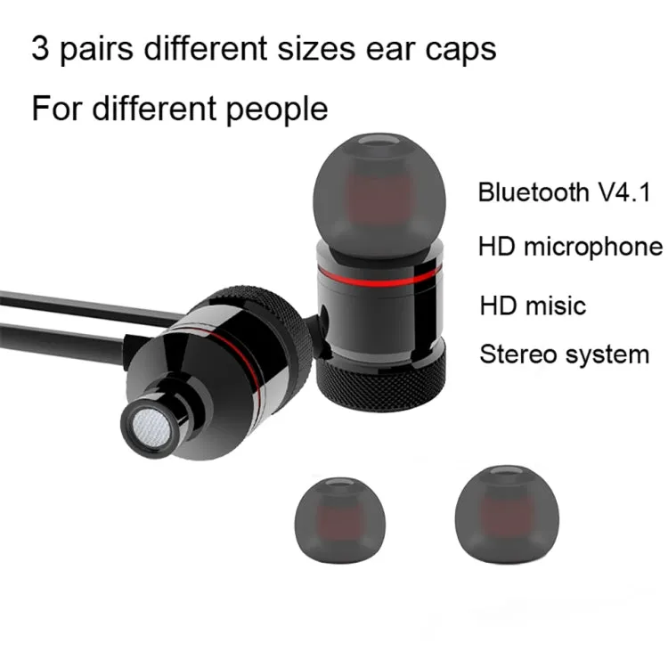 MoreBlue S07 Wireless Bluetooth Earphones Metal Magnetic Stereo Bass Headphones Cordless Sport Headset Earbuds With Microphone(Gold)