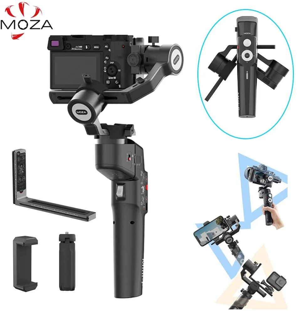 Moza Mini P 3-Axis Foldable Gimbal for Mobile Phones Lightweight Mirrorless and Action Cameras