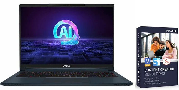 MSI Stealth 16 AI Studio A1V 16" QHD  Intel Core i9 64GB RAM NVIDIA GeForce RTX 4070 Creation Station (On Sale!)