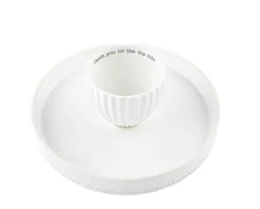 Mud Pie Reversible Pedestal Chip and Dip Set