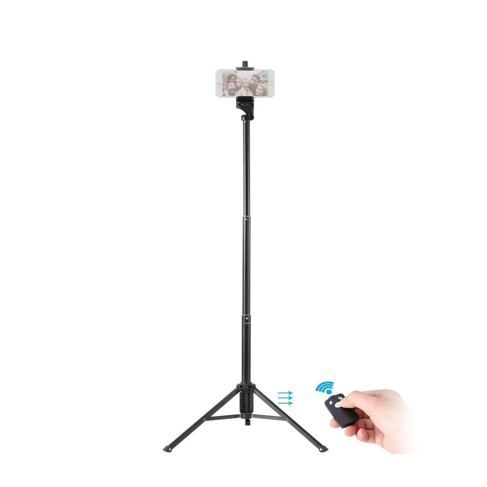 Multifunctional 137cm Selfie Stick Smartphone Tripod with Wireless Shutter Remote