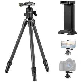 NEEWER TP15 Carbon Fiber Camera Tripod with Phone Holder