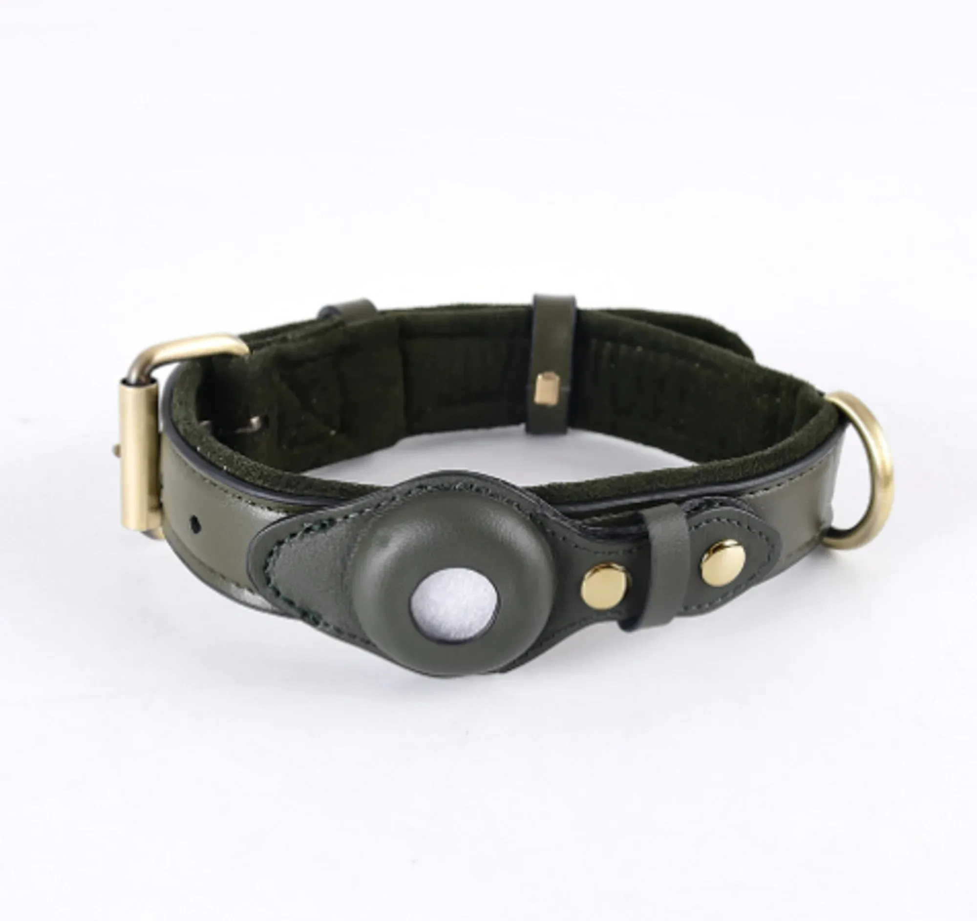 New Leather Airtag Dog Adjustable Collar