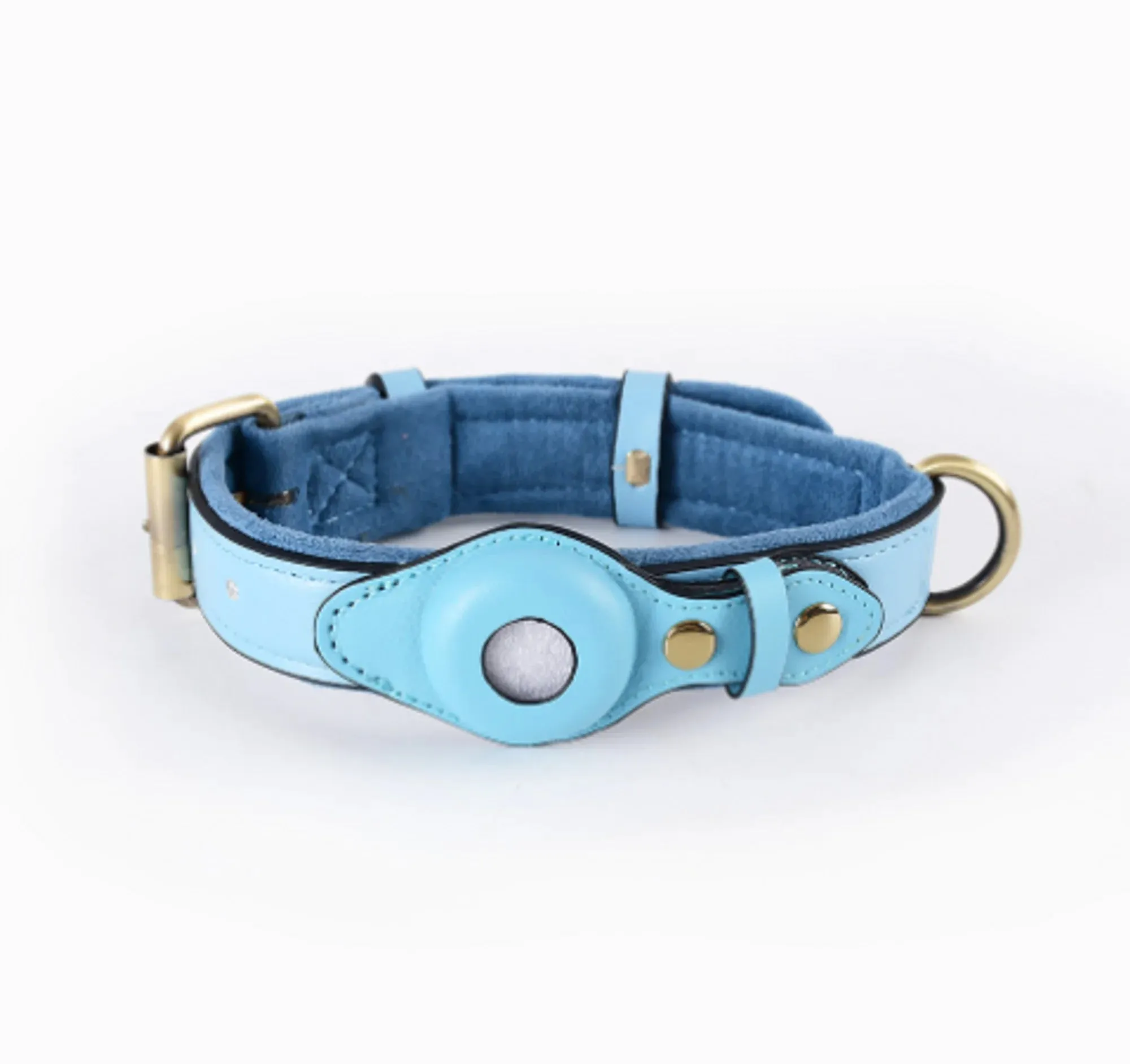 New Leather Airtag Dog Adjustable Collar