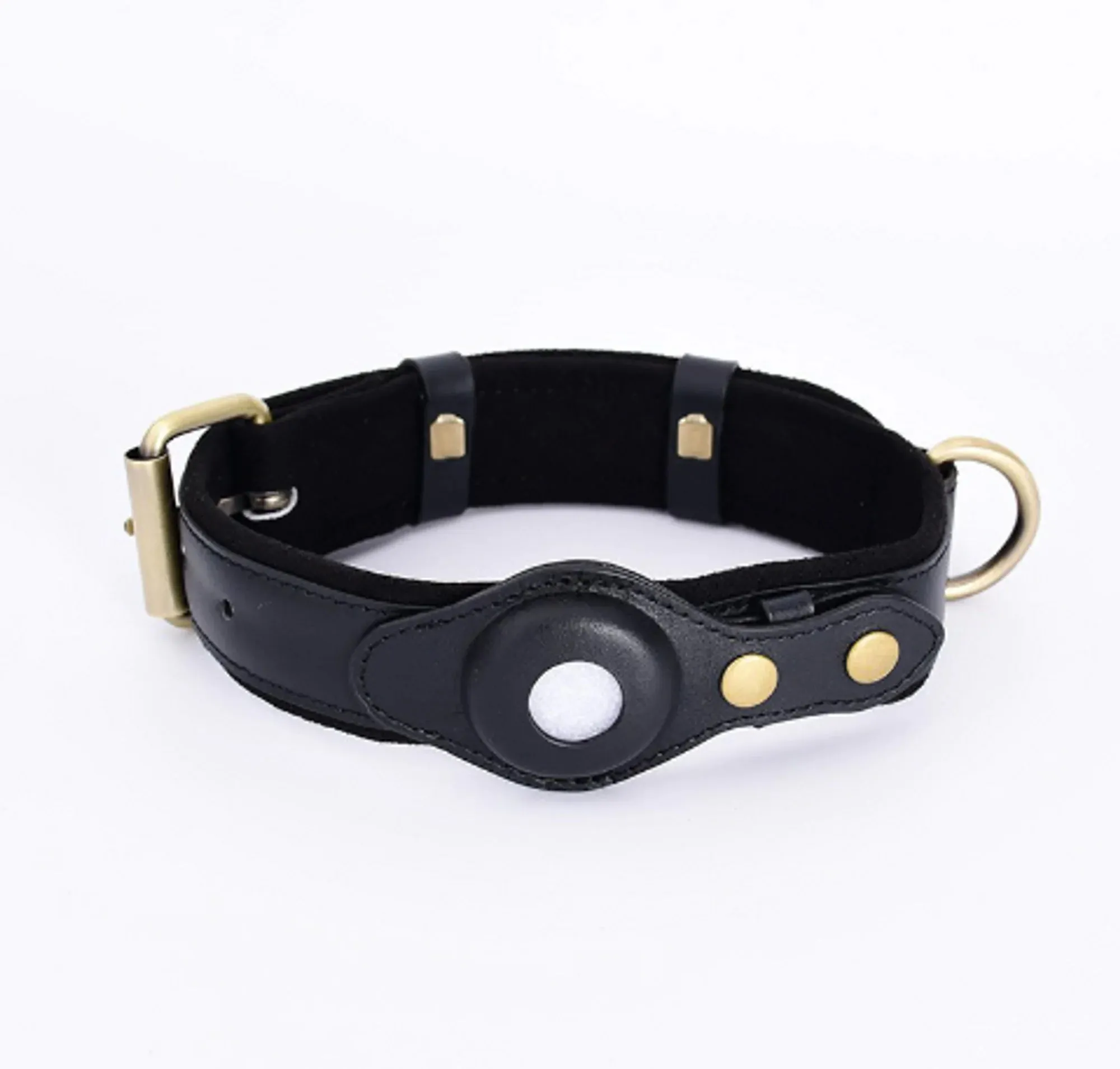 New Leather Airtag Dog Adjustable Collar