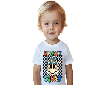 NicholesGifts Toddler Boys Support Autism Squad Short Sleeve Premium T-Shirt