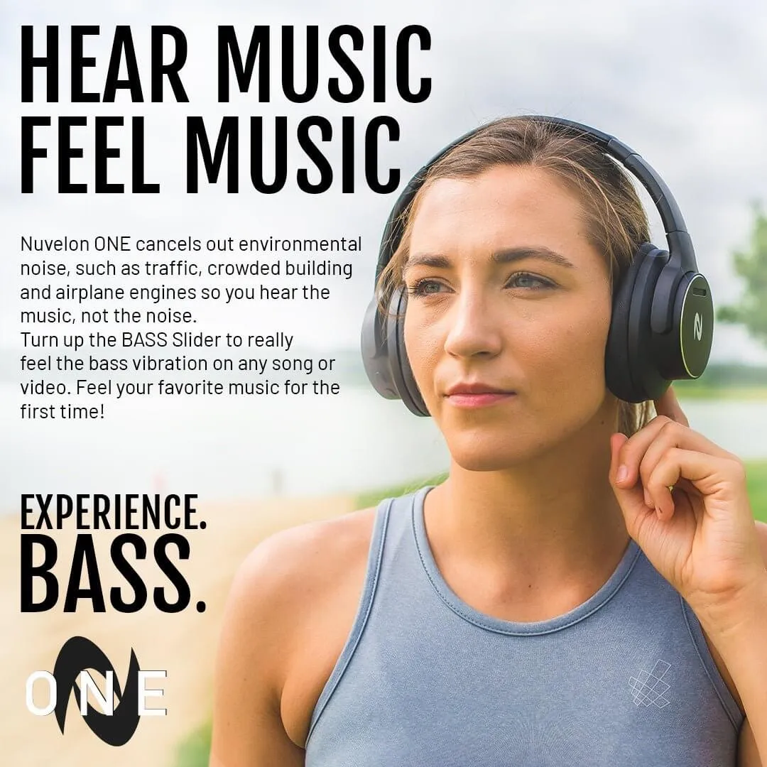 Nuvelon ONE Adjustable BASS Wireless Noise-Canceling Headphones