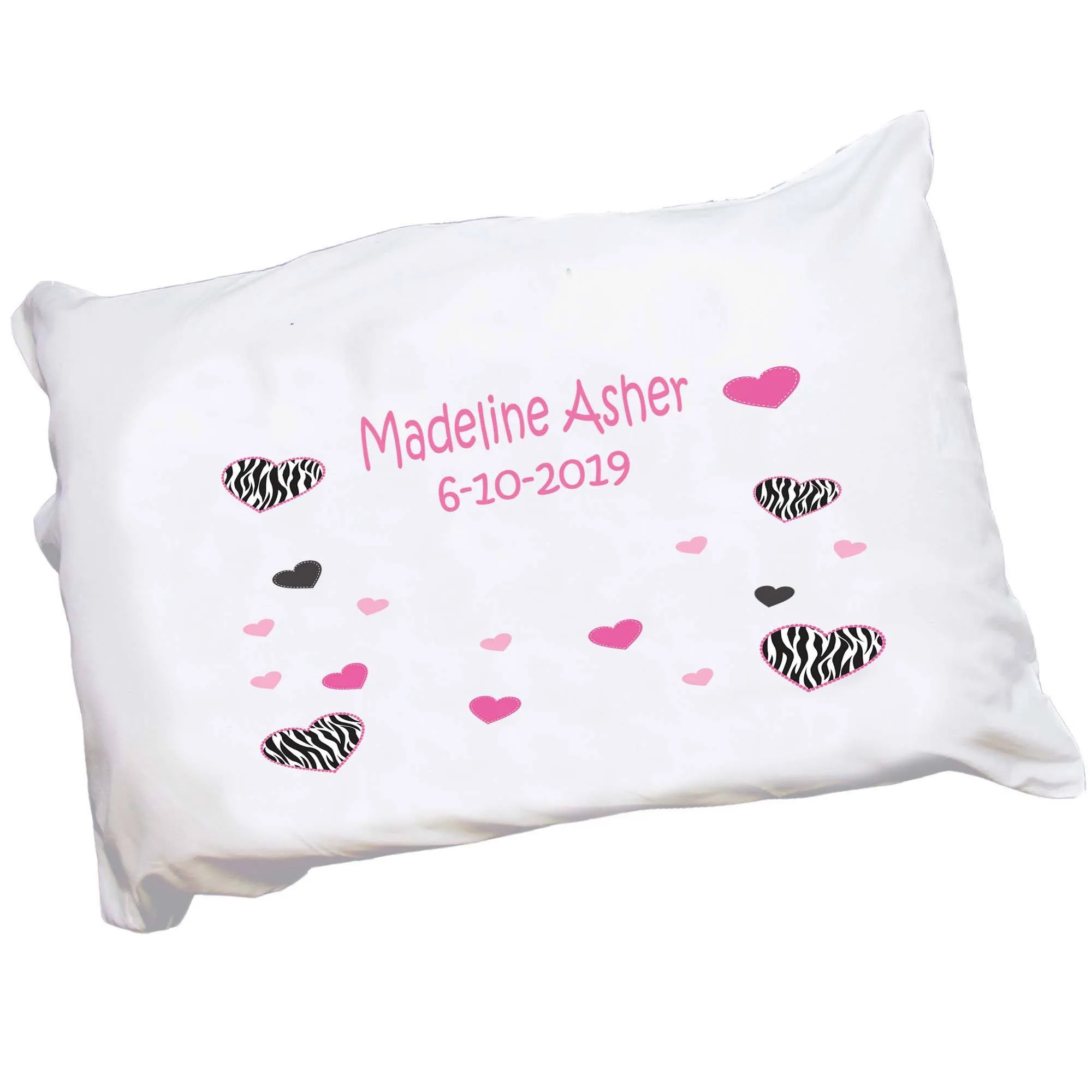 Personalized Groovy Zebra Pillowcase