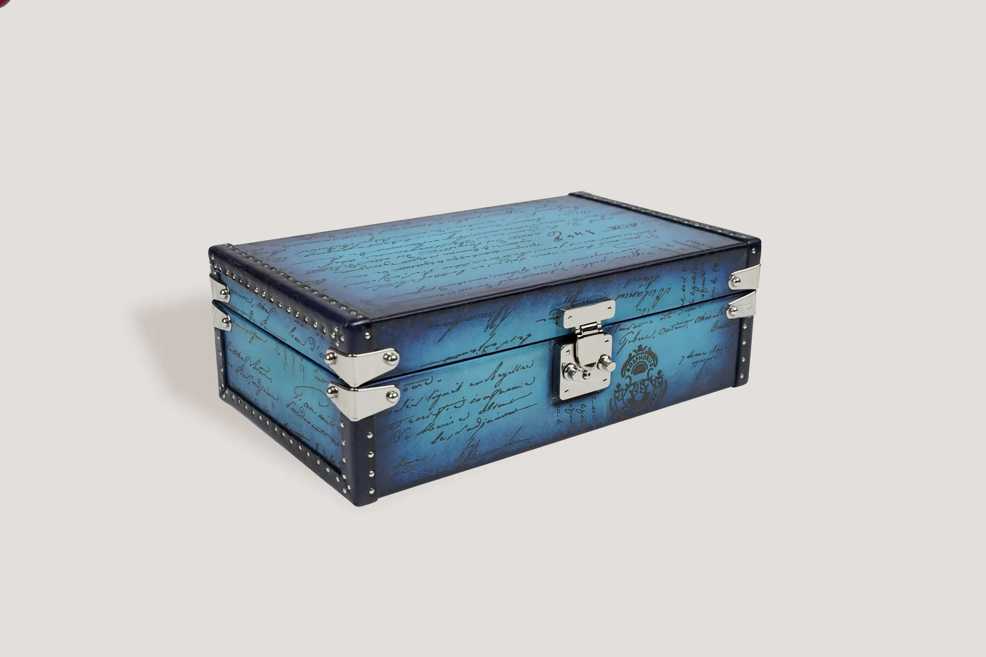 Petra Watch Case - Parchment Patina Sky Blue