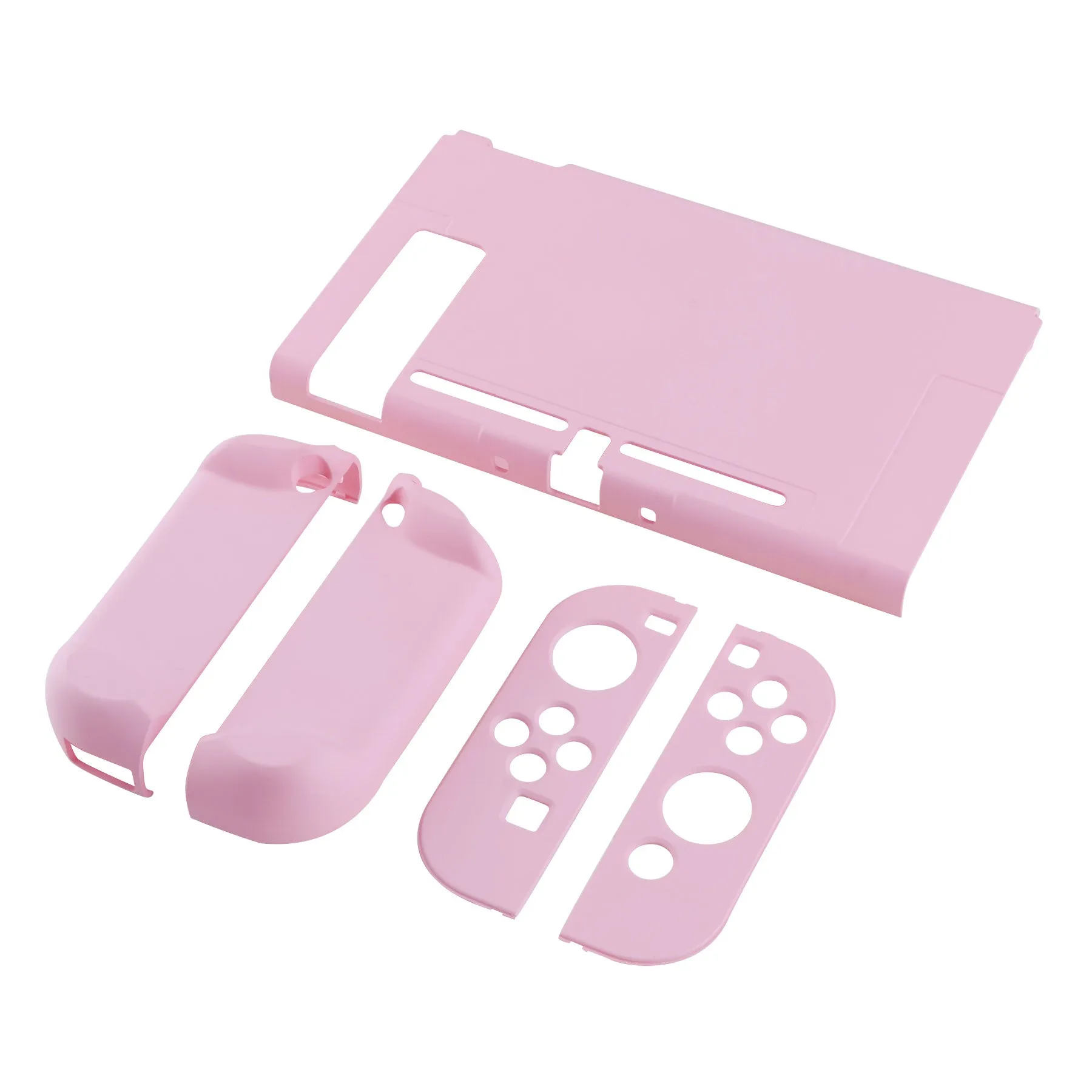 PlayVital Cherry Blossoms Pink Back Cover for Nintendo Switch Console, NS Joycon Handheld Controller Separable Protector Hard Shell, Customized Dockable Protective Case for Nintendo Switch - NTP312