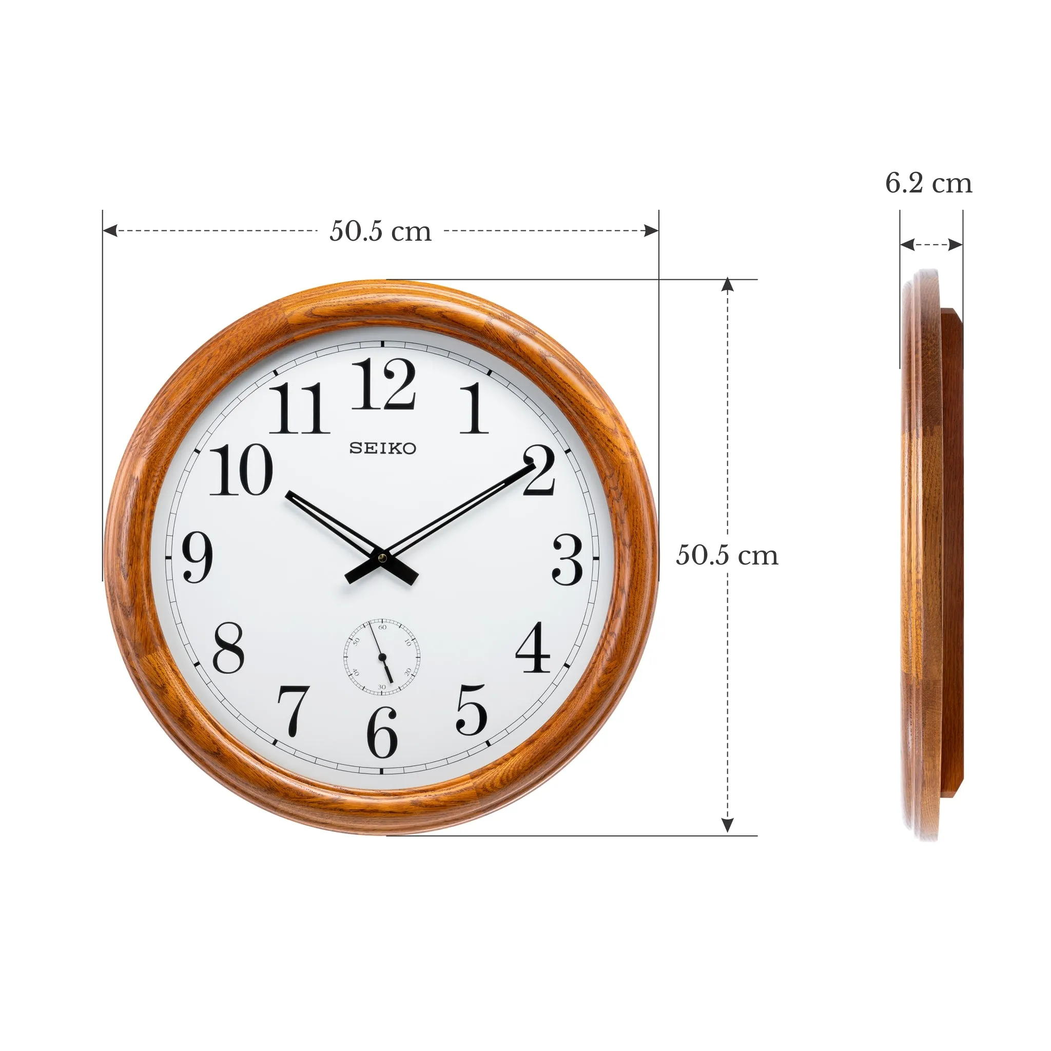 QXA155B Oak Wood Clock For Living Room