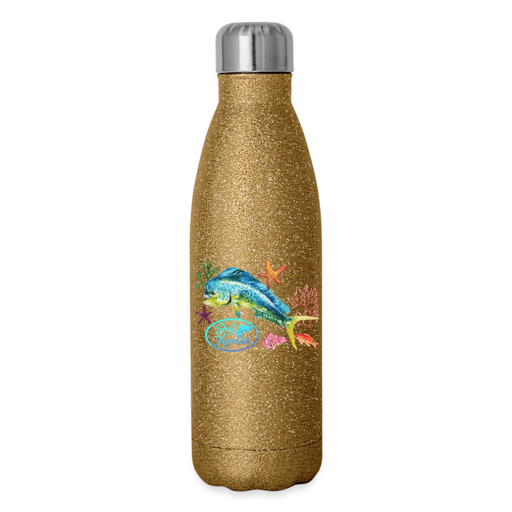 Reel Mermaid Glitter Insulated Stainless Steel Water Bottle