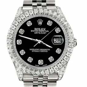 Rolex Datejust  Diamond Bezel/Lugs/Black Dial   TFJ-142508596