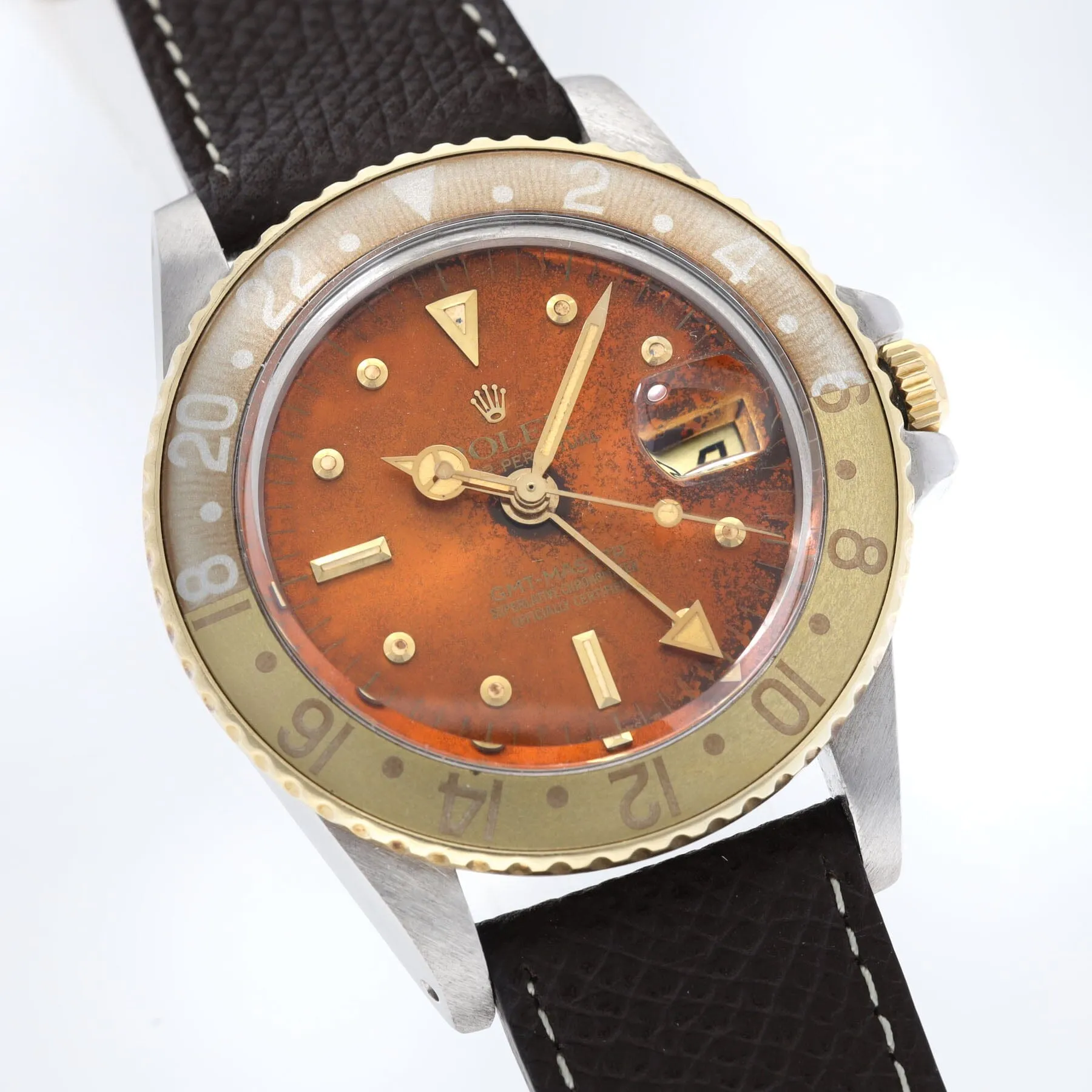 Rolex GMT-Master 1675 Two-Tone Tropical Nipple Dial Root Beer