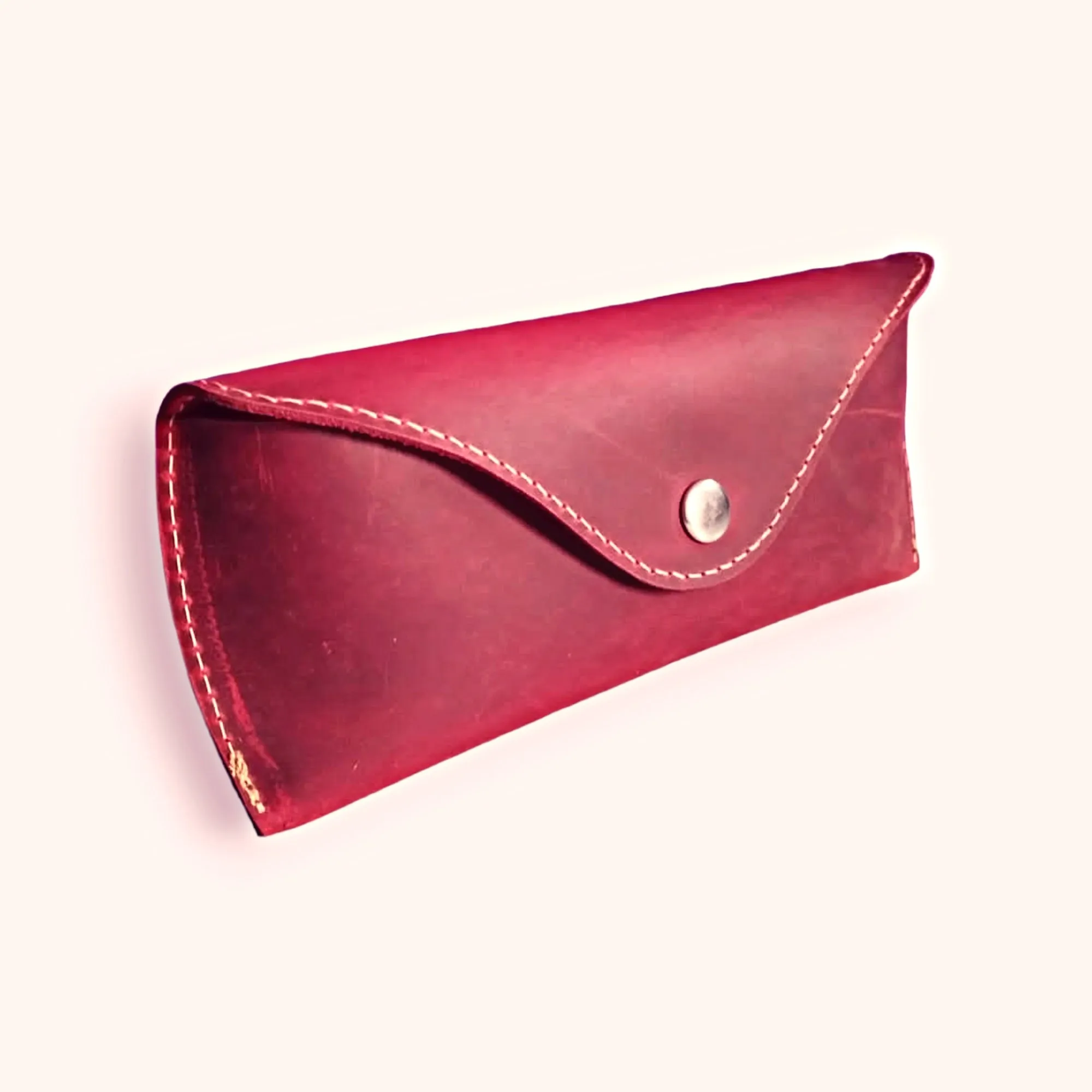 Ruby Leather EyeGlass Case