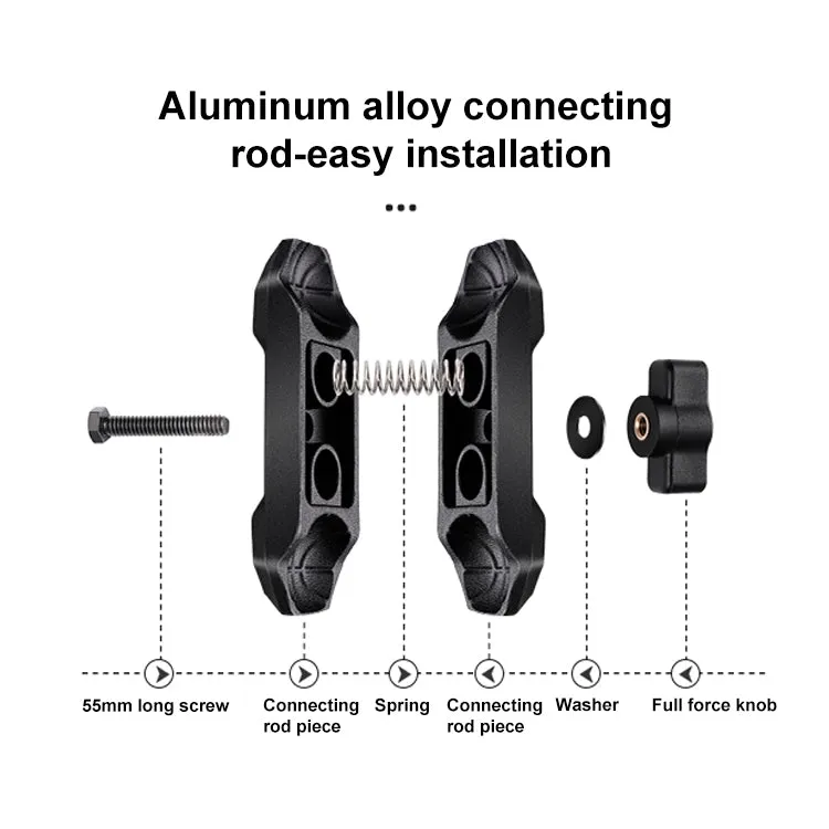 RUIGPRO Crab Clamp Action Camera Bracket Dual-Head Crab with Selfie Stick