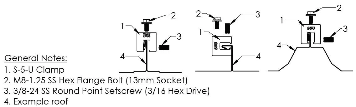 S-5-U Clamp - Standing Seam Clamp - For 85RF Snow Guards, ColorGard Snow Rails, & More