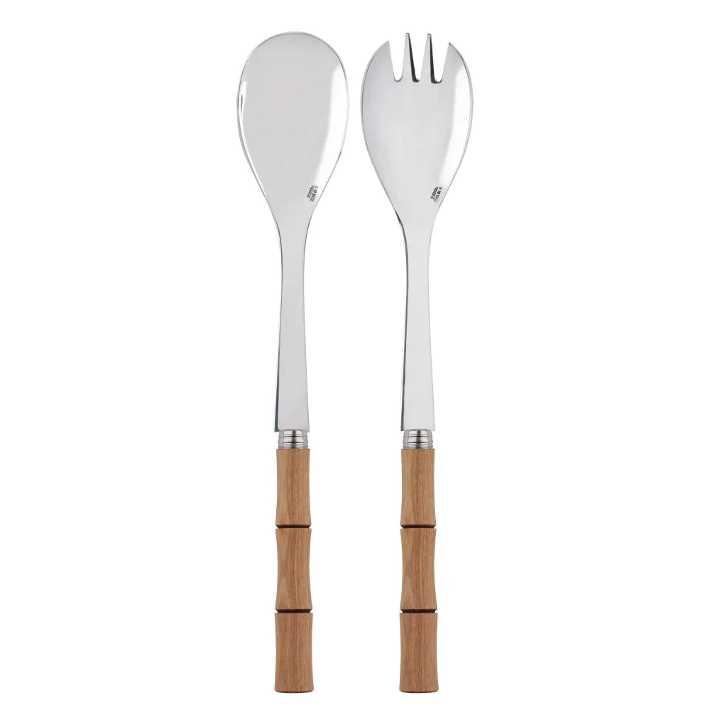 Sabre Paris Bamboo Bamboo, Light Press Wood, Salad Servers